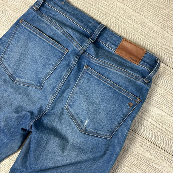 Madewell Cali Demi-Boot Jeans Button Fly Wide Flare Leg Distressed size 25 - Picture 7 of 16